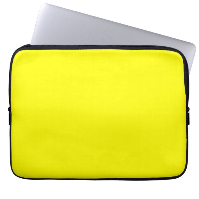 Bright yellow (solid colour)  laptop sleeve (Front)