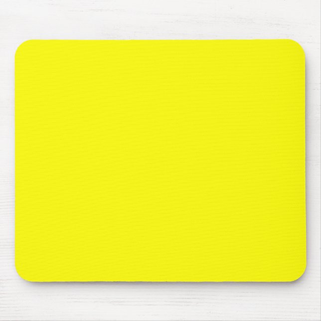 Bright yellow (solid colour)  mouse mat (Front)