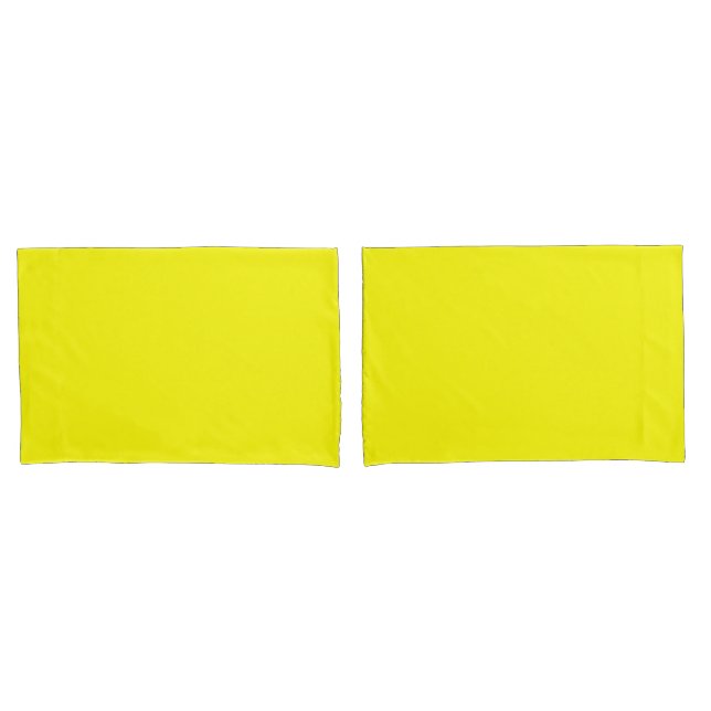 Bright yellow (solid colour)  pillowcase (Front-Set)