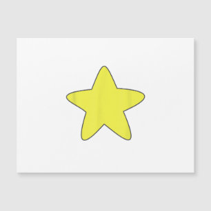 Bright Yellow Star Belly Shirt, Distressed Gold St