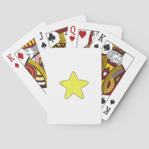 Bright Yellow Star Belly Shirt, Distressed Gold St Playing Cards