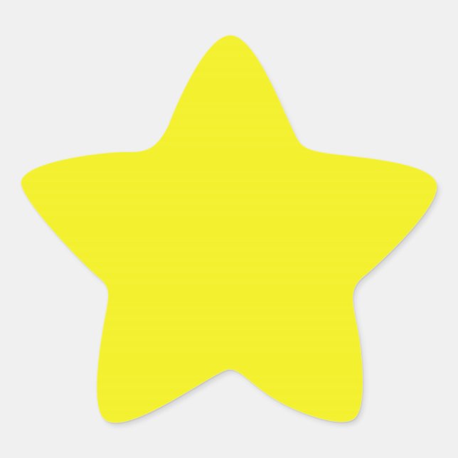Bright Yellow Star Sticker (Front)