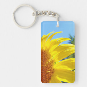 Bright Yellow Summer Sunflower Key Chains