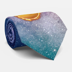 Bright Yellow Sun Our Star With Sunspots Tie