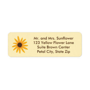Bright Yellow Sunflower Address Labels