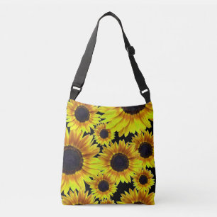 Bright Yellow Sunflower Crossbody Bag