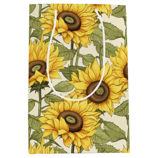 Bright Yellow Sunflower Gift Bag (Front)
