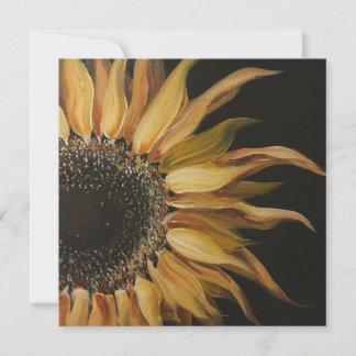 bright yellow sunflower thank you card