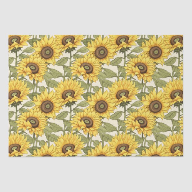 Bright Yellow Sunflower Tissue Paper (Front)