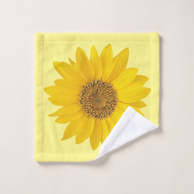 Bright Yellow Sunflower Wash Cloth (Wash Cloth)