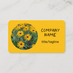 bright yellow sunny flowers business card