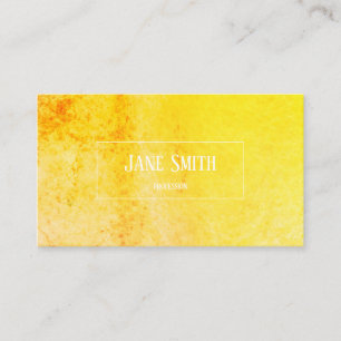 BRIGHT YELLOW WATERCOLOUR BUSINESS CARD