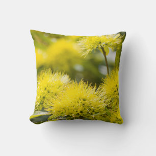 Bright Yellow Wattle Tree Cushion