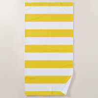 Bright Yellow White Striped Pattern