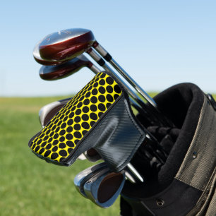 Bright Yellow with Black Dot Style Putter Cover