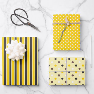 Bright Yellow Wrapping Paper Sheets