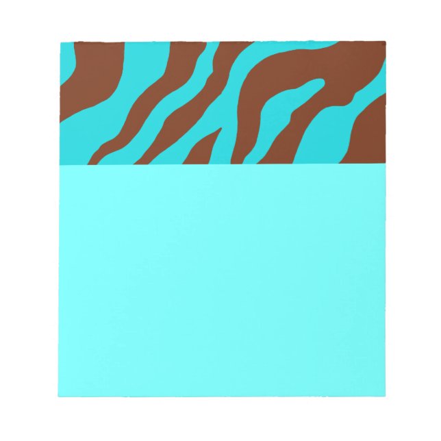 Bright Zebra Print Notepad (Front)
