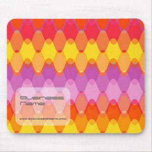 Bright Zig Zag Magenta Waves Mod Abstract Pattern Mouse Mat