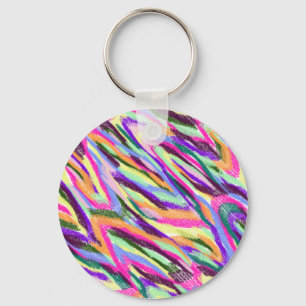 Bright Zig-Zags Keychain