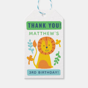 Bright Zoo Jungle Animals FAVOR TAG