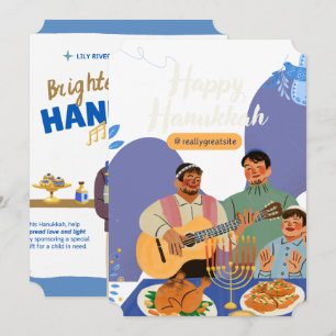 Brighten Hanukkah Invitation