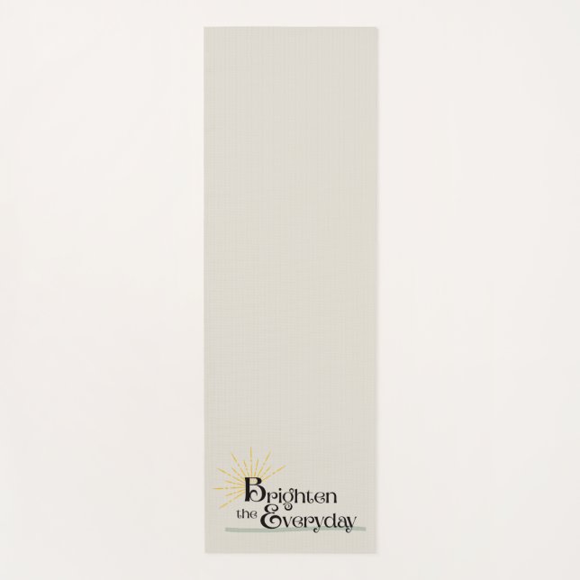 Brighten the Everyday Mindful Calming Minimalist Yoga Mat (Front)