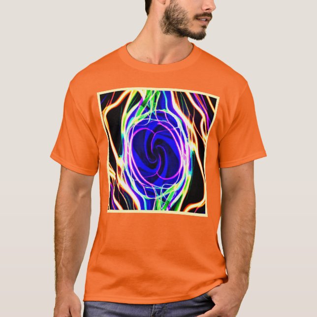 Brighten Up Your Space with Neon Patterns T-Shirt (Front)