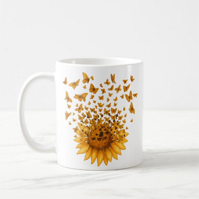 Brighten Your Day with Sunflower Coffee Mug (Left)