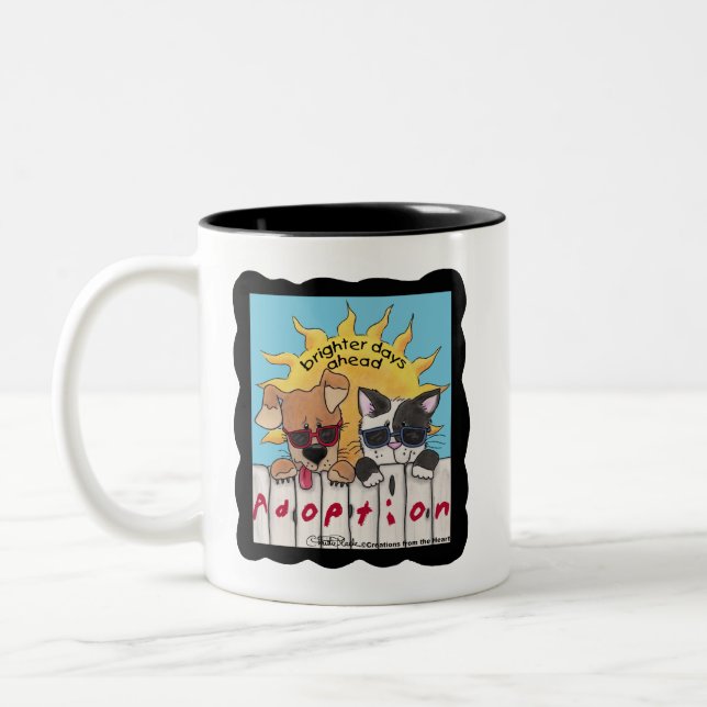 Brighter Days Ahead Two-Tone Coffee Mug (Left)