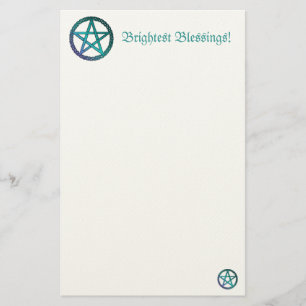 Brightest Blessings Pentacle Stationary paper
