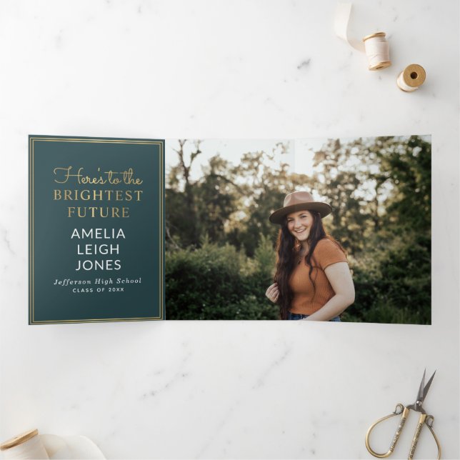Brightest Future Graduation Photo Announcement (Inside)