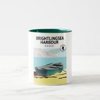 Brightlingsea Harbour Essex Two-Tone Coffee Mug