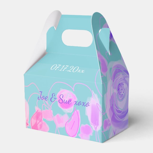 Brightly And Colourful  Favour Box (Front Side)