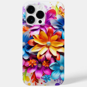 BRIGHTLY COLORED 3D LOOK FLOWERS  Case-Mate iPhone 14 PRO MAX CASE