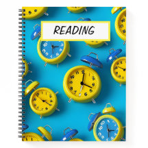 BRIGHTLY COLORED BLUE & YELLOW ALARM CLOCKS