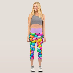Brightly colored Easter Egg/Spring Capri Leggings