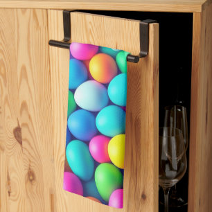 Brightly colored Easter Egg/Spring Tea Towel