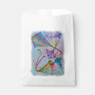 BRIGHTLY COLORED FLYING KITES THANK YOU FAVOUR BAGS