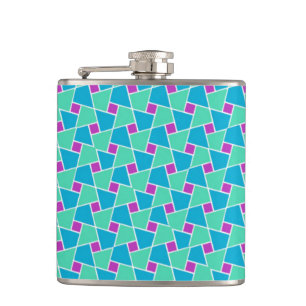 Brightly Colored Islamic Pattern Hip Flask