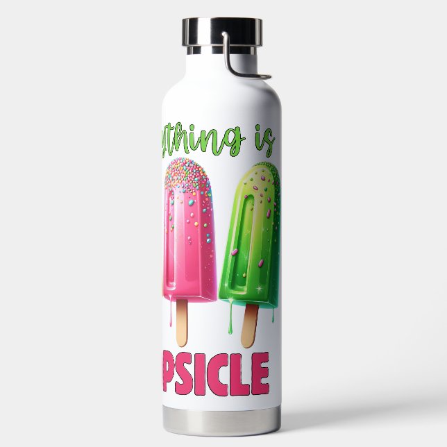 BRIGHTLY COLORED SUMMER POPSICLES WATER BOTTLE (Left)