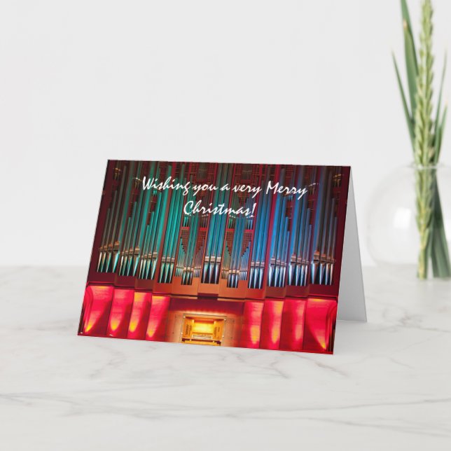 Brightly colour organ Christmas card (Front)
