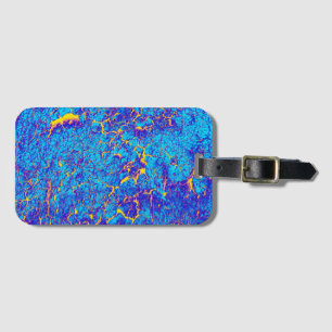 Brightly Coloured Blue Purple Yellow Abstract Luggage Tag