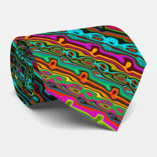 Brightly Coloured Colourful Abstract Pattern Tie