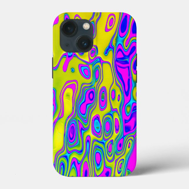 Brightly Coloured Crazy Colourful Abstract Pattern Case-Mate iPhone Case (Back)