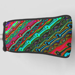 Brightly Coloured Crazy Colourful Abstract Pattern Golf Head Cover