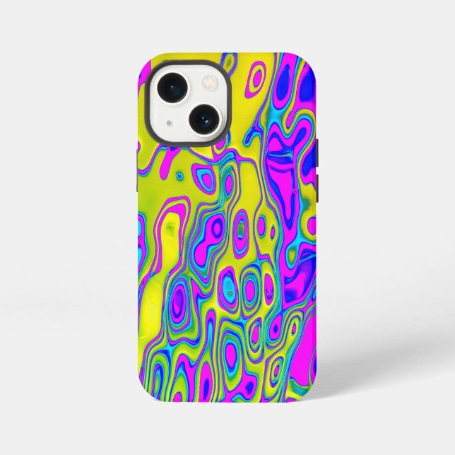 Brightly Coloured Crazy Colourful Abstract Pattern iPhone Case (Back)