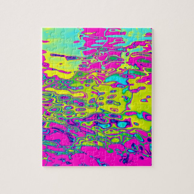 Brightly Coloured Crazy Colourful Abstract Pattern Jigsaw Puzzle (Vertical)