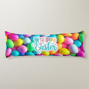 Brightly coloured Easter Egg/Spring Body Cushion