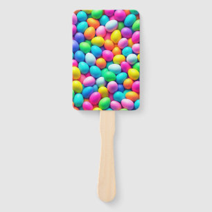 Brightly coloured Easter Egg/Spring  Hand Fan