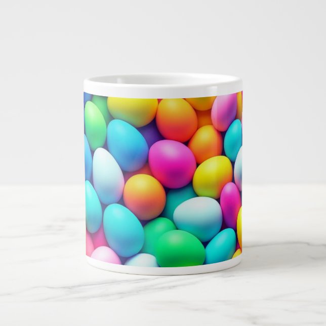 Brightly coloured Easter Egg/Spring  Large Coffee Mug (Front)